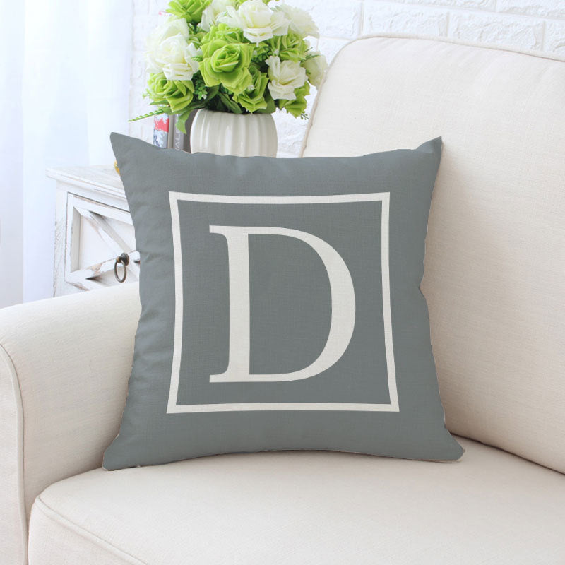 HKM-108755 Geometric Abstract Grey Polyester Twill Pillowcase - Single-Sided, 45x45cm