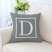 HKM-108755 Geometric Abstract Grey Polyester Twill Pillowcase - Single-Sided, 45x45cm
