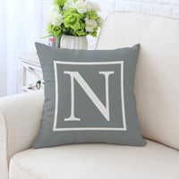 HKM-108755 Geometric Abstract Grey Polyester Twill Pillowcase - Single-Sided, 45x45cm