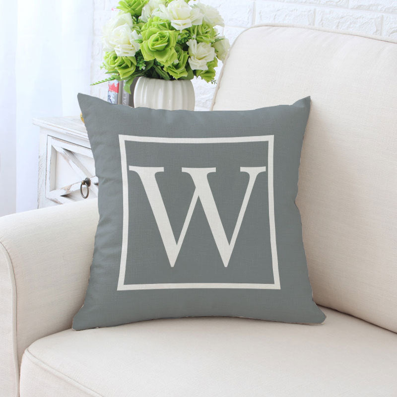 HKM-108755 Geometric Abstract Grey Polyester Twill Pillowcase - Single-Sided, 45x45cm