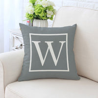 HKM-108755 Geometric Abstract Grey Polyester Twill Pillowcase - Single-Sided, 45x45cm
