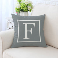 HKM-108755 Geometric Abstract Grey Polyester Twill Pillowcase - Single-Sided, 45x45cm