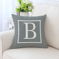 HKM-108755 Geometric Abstract Grey Polyester Twill Pillowcase - Single-Sided, 45x45cm