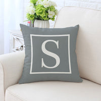 HKM-108755 Geometric Abstract Grey Polyester Twill Pillowcase - Single-Sided, 45x45cm