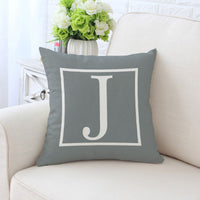 HKM-108755 Geometric Abstract Grey Polyester Twill Pillowcase - Single-Sided, 45x45cm