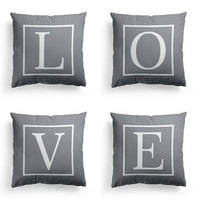 HKM-108755 Geometric Abstract Grey Polyester Twill Pillowcase - Single-Sided, 45x45cm