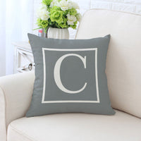 HKM-108755 Geometric Abstract Grey Polyester Twill Pillowcase - Single-Sided, 45x45cm