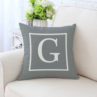 HKM-108755 Geometric Abstract Grey Polyester Twill Pillowcase - Single-Sided, 45x45cm