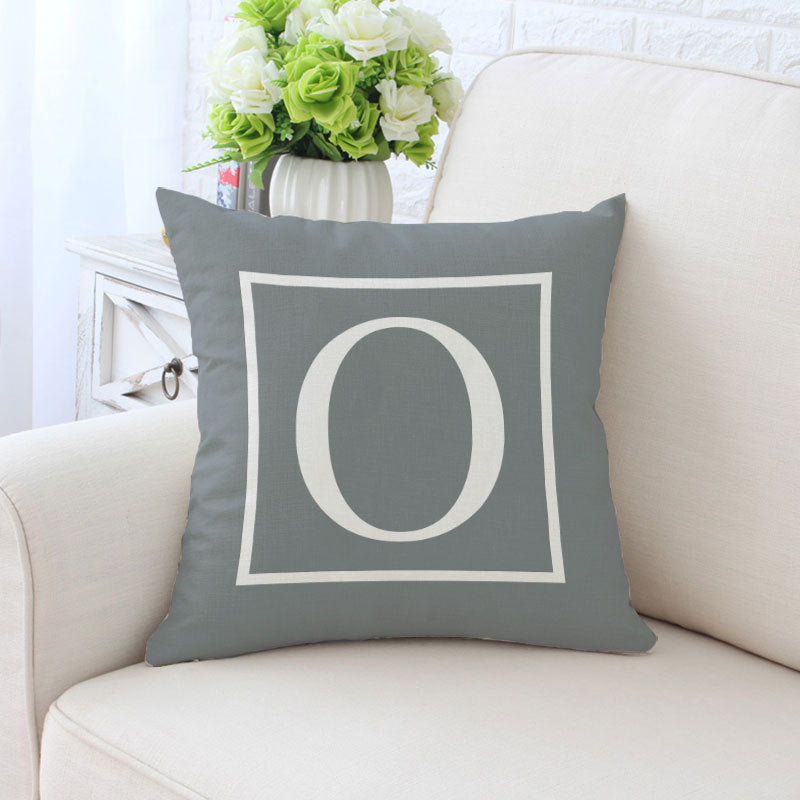 HKM-108755 Geometric Abstract Grey Polyester Twill Pillowcase - Single-Sided, 45x45cm