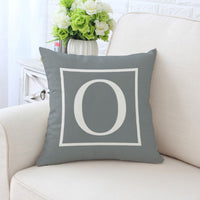 HKM-108755 Geometric Abstract Grey Polyester Twill Pillowcase - Single-Sided, 45x45cm