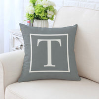 HKM-108755 Geometric Abstract Grey Polyester Twill Pillowcase - Single-Sided, 45x45cm