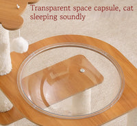 HKM-108755 Multi-Layer Cat Climbing Nest with Integrated Jumping Platform - Space-Saving Wooden Design