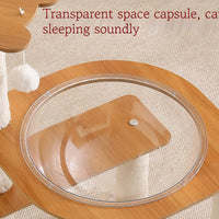 HKM-108755 Multi-Layer Cat Climbing Nest with Integrated Jumping Platform - Space-Saving Wooden Design