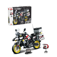 HKM-108947 1/6 Scale Technic Motorcycle Building Block Set - 1424 Pieces, Modern Bricks for Ages 2 and Up