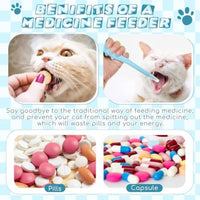 HKM-109075 2 Pcs Pet Pill Shooter For Cat Dog Pill Shooter Pet Pill Dispenser Cat Pill Gun Oral Tablet Capsule Silicone Syringes With Soft Tip For Cats Dogs Small Animals