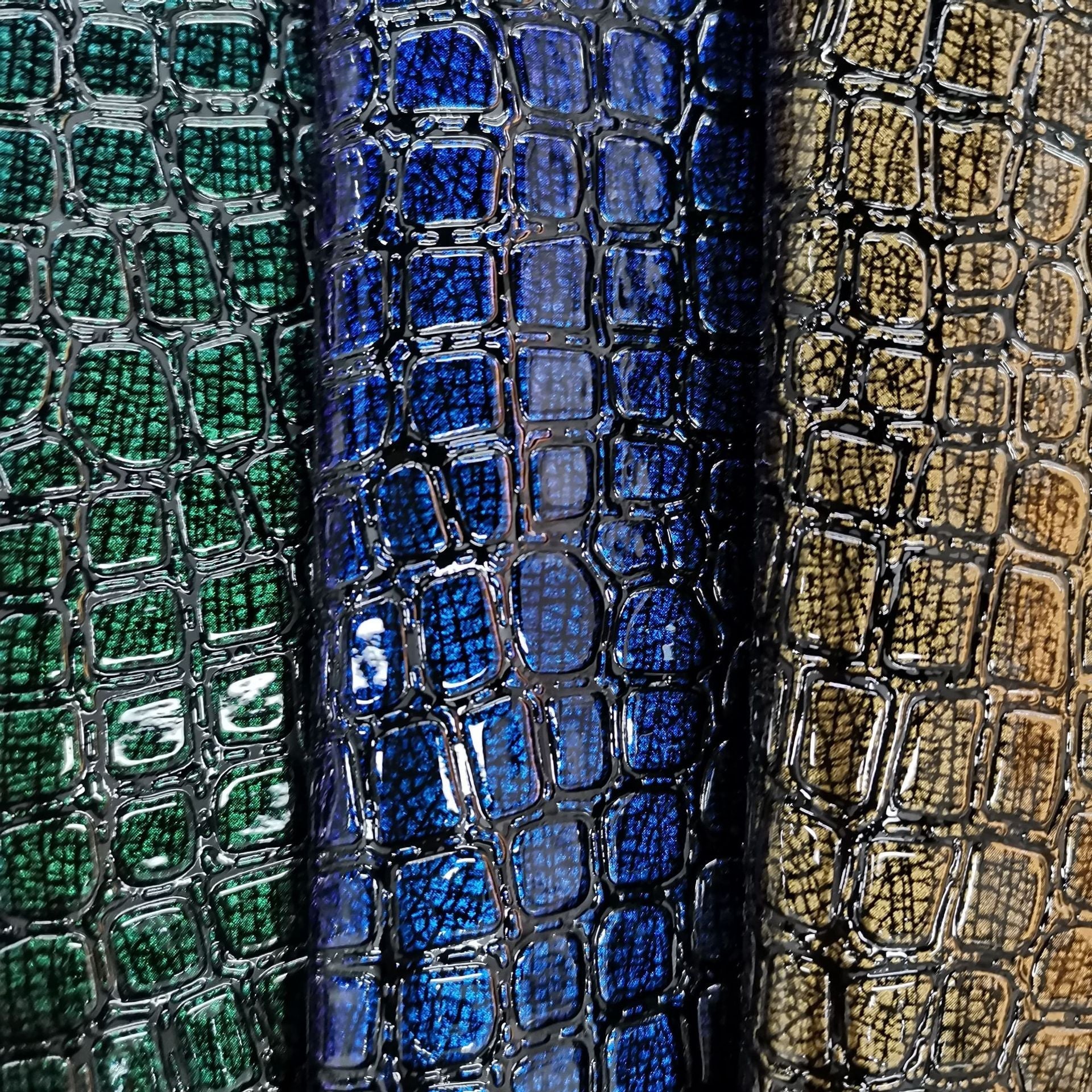 HKM-109139 Crocodile Textured PU Leather Handbag - Versatile Bright Color Options