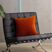 HKM-109267 Solid Color Velvet Pillow Cover 45x45cm in Retro Coffee, Citrus Orange, Ancient Brown, Gray, Asparagus White, Dark Green