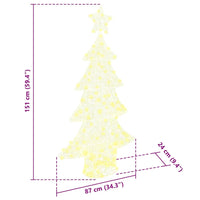 HKM-109267 Warm White LED Acrylic Christmas Tree Decoration with 160 LEDs - 150 cm