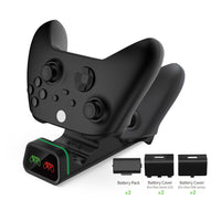 HKM-109331 Dual Battery Charging Kit for Xbox Series X/S Controllers with USB Interface and Overvoltage Protection