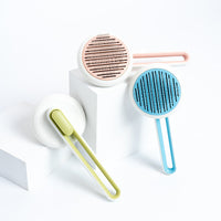 HKM-109395 Automatic Pet Hair Remover Grooming Comb for Dogs and Cats with Comfortable Grip and High-Density Pin Teeth