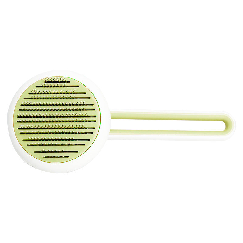 HKM-109395 Automatic Pet Hair Remover Grooming Comb for Dogs and Cats with Comfortable Grip and High-Density Pin Teeth
