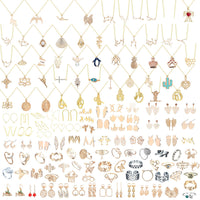 HKM-109587 Countdown Christmas Decoration Set Blind Box - 24 Random Jewelry Pieces Including Necklaces, Rings, and Ear Studs for Teens (Ages 7-14)