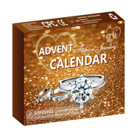 HKM-109587 Countdown Christmas Decoration Set Blind Box - 24 Random Jewelry Pieces Including Necklaces, Rings, and Ear Studs for Teens (Ages 7-14)