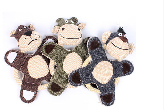 HKM-109651 Squeaky Plush Dog Toys - Chew-Resistant Sounding Toys for Small to Large Dogs