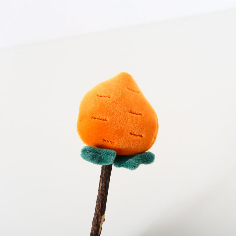 HKM-109907 Plush Molar Chew Stick for Cats – Colorful Fruit and Vegetable Designs