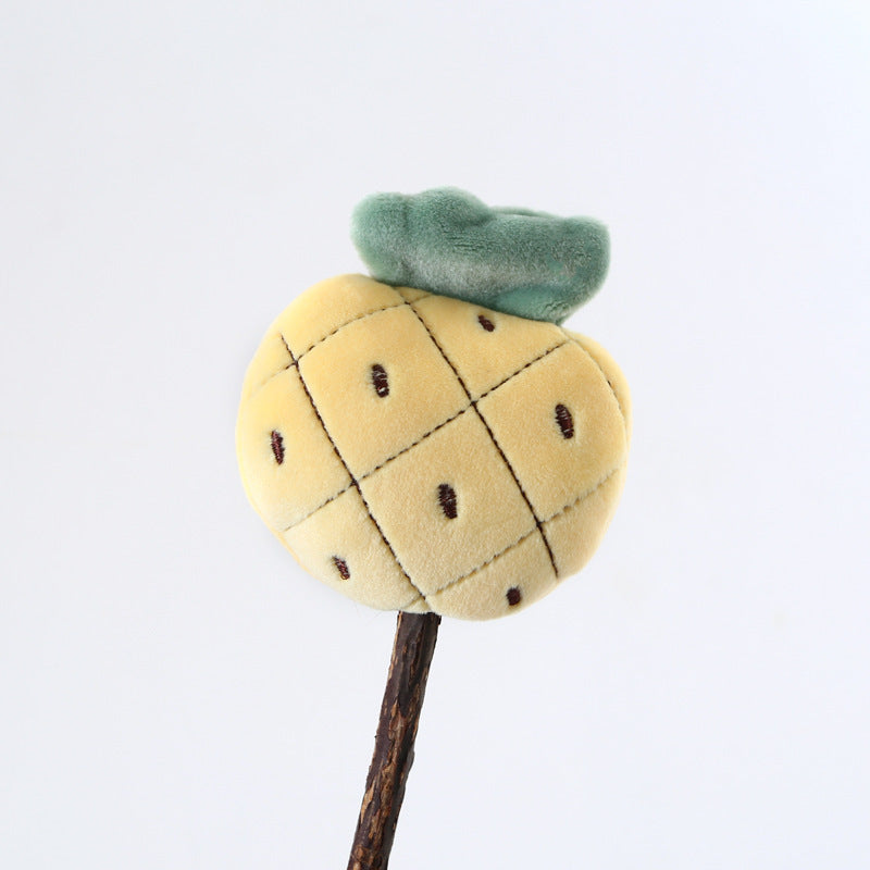 HKM-109907 Plush Molar Chew Stick for Cats – Colorful Fruit and Vegetable Designs
