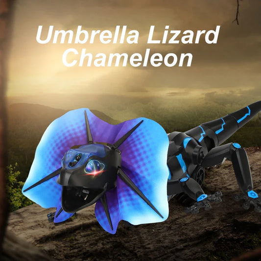 HKM-110035 Remote Control Infrared Chameleon Lizard Robot Toy with 3 Color Lights for Ages 6+