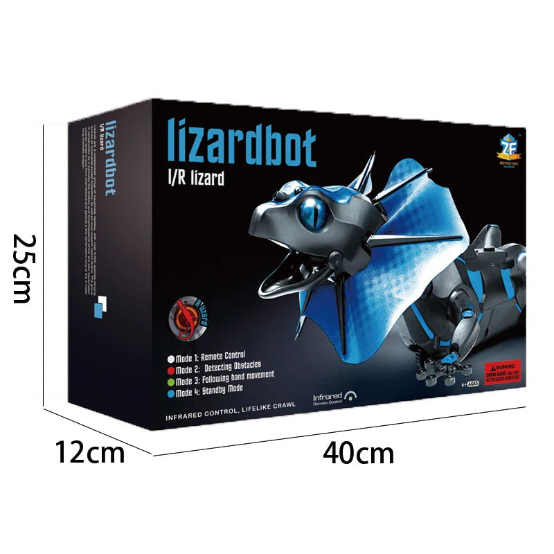 HKM-110035 Remote Control Infrared Chameleon Lizard Robot Toy with 3 Color Lights for Ages 6+
