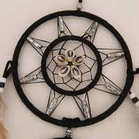 HKM-110163 Dreamcatcher Wind Chimes - 16*75cm, High-Quality Feathers, Eco-Friendly Wooden Beads, Natural Shells
