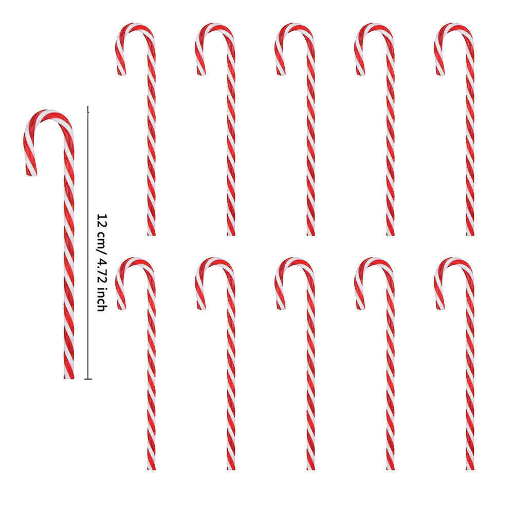 HKM-110227 Colorful Acrylic Christmas Tree Decoration Pendant Set - 30 Pieces (10 Candy Crutches, 10 Crutches, 10 Spirals)