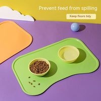 HKM-110419 Pet Silicone Placemats for Dogs and Cats - Waterproof and Easy to Clean, Available in Green, Pink, Yellow