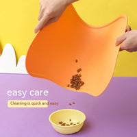HKM-110419 Pet Silicone Placemats for Dogs and Cats - Waterproof and Easy to Clean, Available in Green, Pink, Yellow