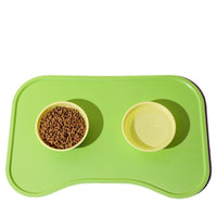 HKM-110419 Pet Silicone Placemats for Dogs and Cats - Waterproof and Easy to Clean, Available in Green, Pink, Yellow