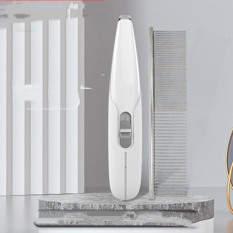 HKM-110547 Rechargeable Pet Paw Hair Trimmer with LED Light and Upgraded Cutter Head for Easy Grooming