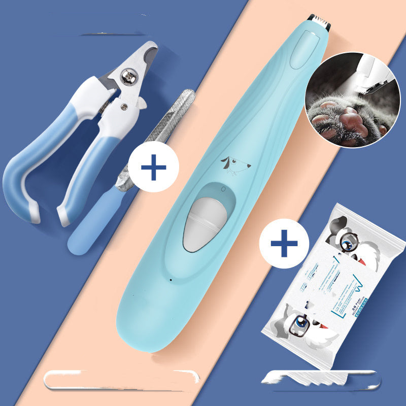 HKM-110547 Rechargeable Pet Paw Hair Trimmer with LED Light and Upgraded Cutter Head for Easy Grooming
