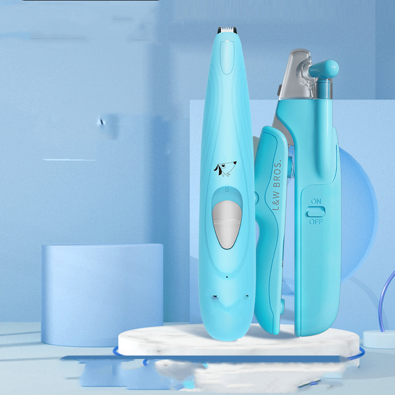 HKM-110547 Rechargeable Pet Paw Hair Trimmer with LED Light and Upgraded Cutter Head for Easy Grooming