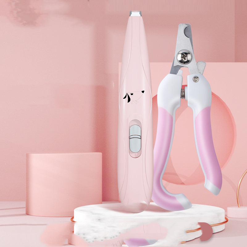 HKM-110547 Rechargeable Pet Paw Hair Trimmer with LED Light and Upgraded Cutter Head for Easy Grooming