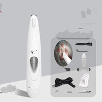 HKM-110547 Rechargeable Pet Paw Hair Trimmer with LED Light and Upgraded Cutter Head for Easy Grooming