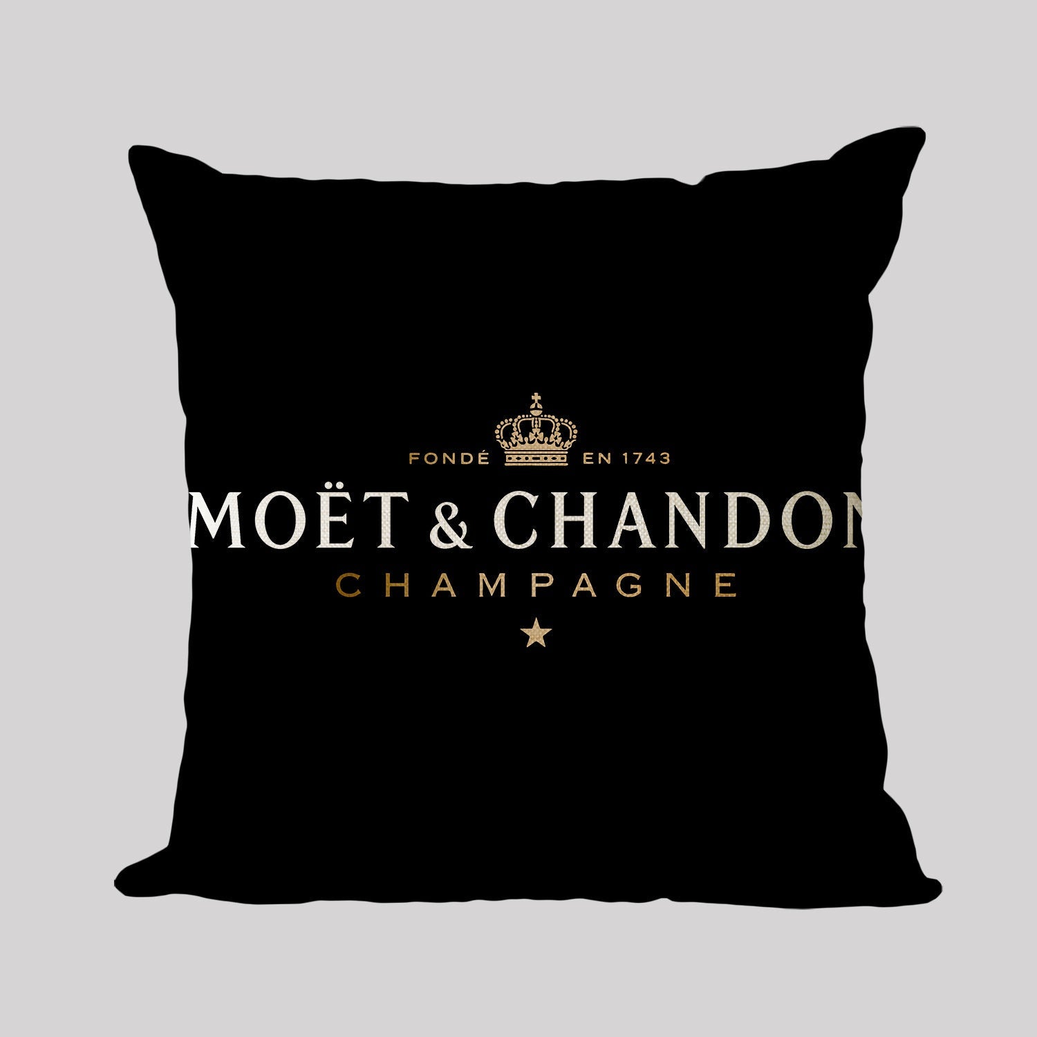HKM-110675 Linen Letter Pattern Throw Pillowcase with Peach Skin Finish, 45x45 cm