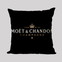 HKM-110675 Linen Letter Pattern Throw Pillowcase with Peach Skin Finish, 45x45 cm