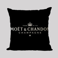 HKM-110675 Linen Letter Pattern Throw Pillowcase with Peach Skin Finish, 45x45 cm