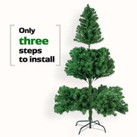 HKM-110739 5.5ft Green PVC Christmas Tree with 850 Branches and Metal Base