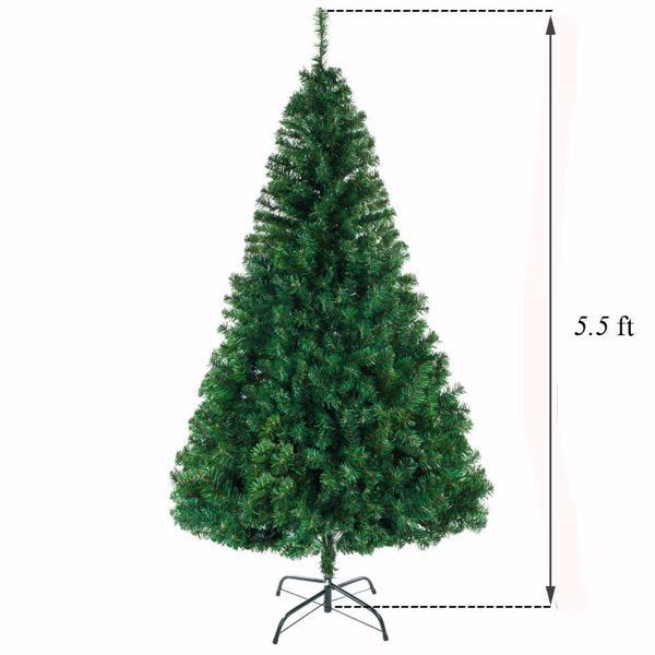 HKM-110739 5.5ft Green PVC Christmas Tree with 850 Branches and Metal Base