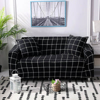 HKM-110995 Elastic Slipcover for 3-Seat Sofa - Polyester Blend, Fits 190-230cm