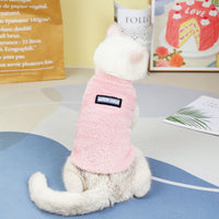 HKM-111059 Cozy Fleece Clothes for Cats - Warm Winter & Fall Apparel in Yellow, Pink, and Blue