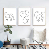 HKM-111443 Abstract Animal Decorative Painting for Living Room - Modern Single Piece Canvas Art (50x40 cm)